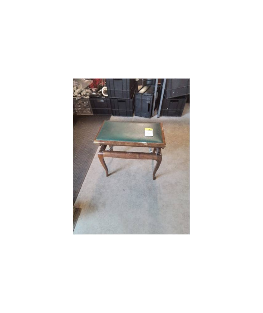 TABOURET DE PIANO BOIS ASSISE PU  VERT