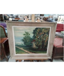 HUILE SUR TOILE LES CHATAIGNIERS G MAHIEU 