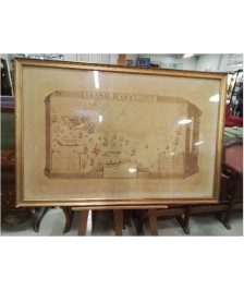 REPRODUCTION DRESSÉE A  LA MAIN DU PLAN DE LA HAVRE DE GRACE EN 1673