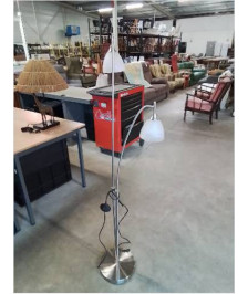 LAMPADAIRE LISEUSE 2 FEUX MÉTAL CHROMÉ 