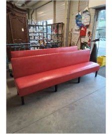 BANQUETTE BISTROT SKAÏ ROUGE PI2DS BOIS NOIR 270CM