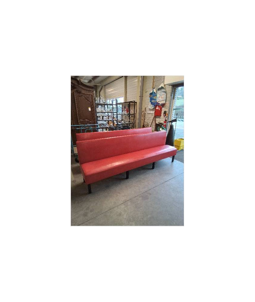 BANQUETTE BISTROT SKAÏ ROUGE PI2DS BOIS NOIR 270CM BANQUETTE BISTROT SKAÏ ROUGE PI2DS BOIS NOIR 270CM