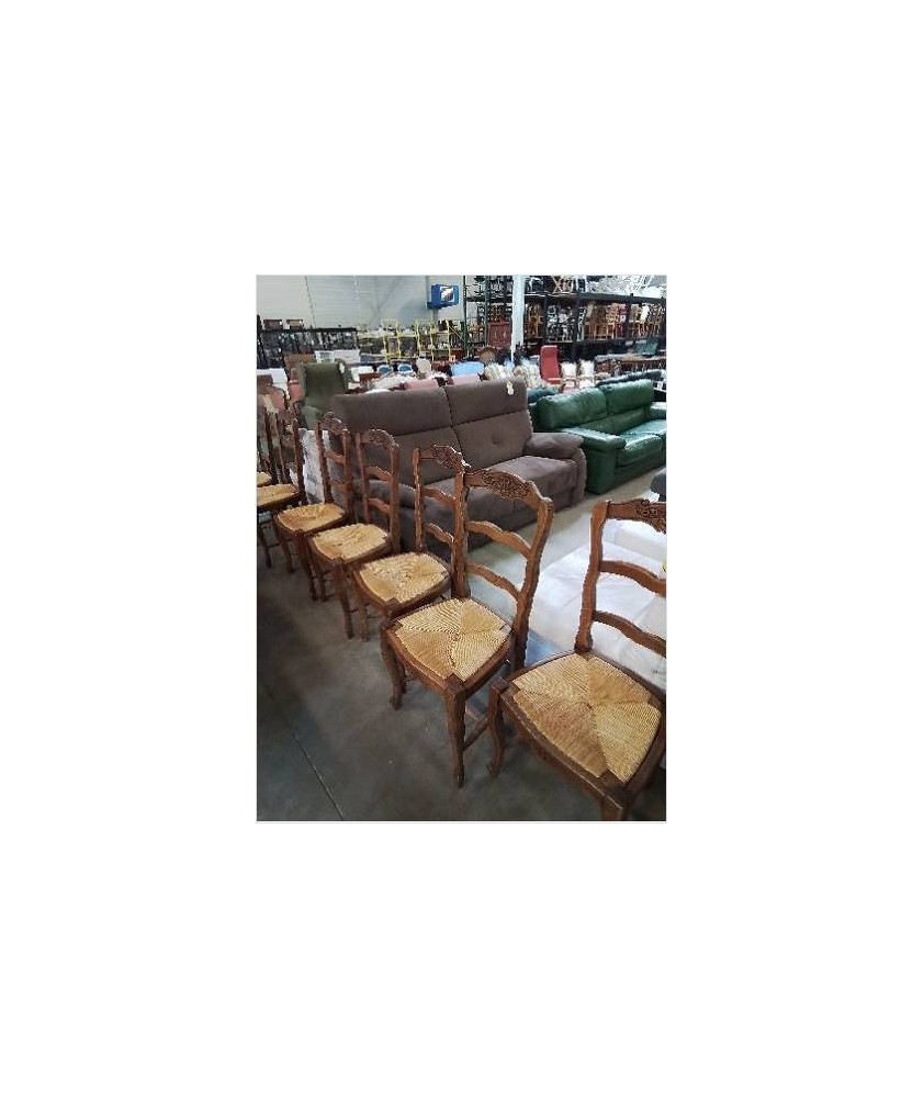 8 CHAISES BOIS PAILLE A ENTRETOISE DOSSIER CHANTOURNÉ STYLE RÉGENCE COQUILLE 8 CHAISES BOIS PAILLE A ENTRETOISE DOSSIER CHANTOURNÉ STYLE RÉGENCE COQUILLE