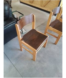 3 CHAISES BOIS CLAIR ACTI LORD GEFORMTES HOLZ ANNÉES 50/60