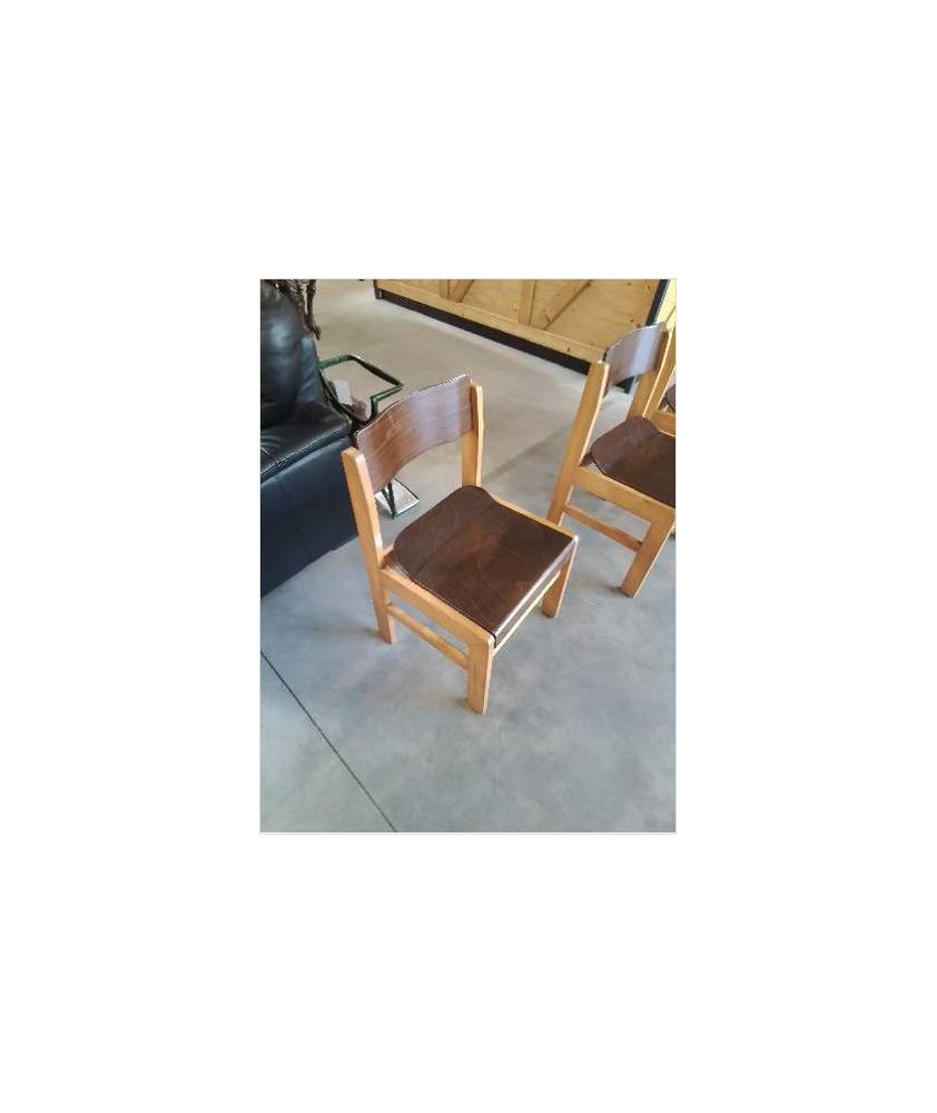 3 CHAISES BOIS CLAIR ACTI LORD GEFORMTES HOLZ ANNÉES 50/60