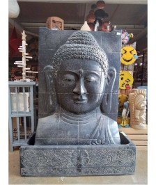 RELIEF BUDDHA FOUNTAIN INCL BASE 106 CM CIMENT