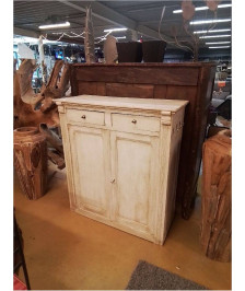 MEUBLE 2 PORTES 2 TIROIRS PLATINE 