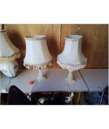 LAMPE PIED EN ALBATRE 