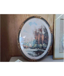 GRAVURE ANCIENNE DANS CADRE OVALE