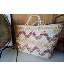PANIER DE PLAGE EN RAFFIA