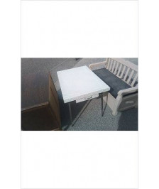 TABLE FORMICA + RALLONGE 1 TIROIR 