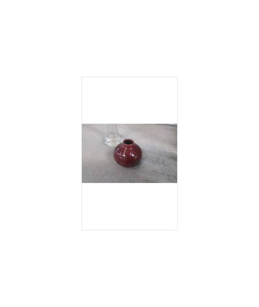 VASE BOULE ROUGE PM 
