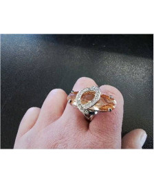 BAGUE CUIVRE ARGENTÉ OZ CITRINE SYNTH