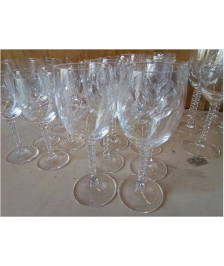 LOT DE 6 VERRES APÉRITIF EN CRISTAL MOTIF EPIS 