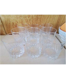 LOT DE 7 VERRES MOUTARDE