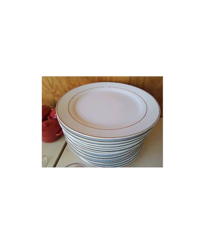 LOT DE 7 ASSIETTES BLANCHES