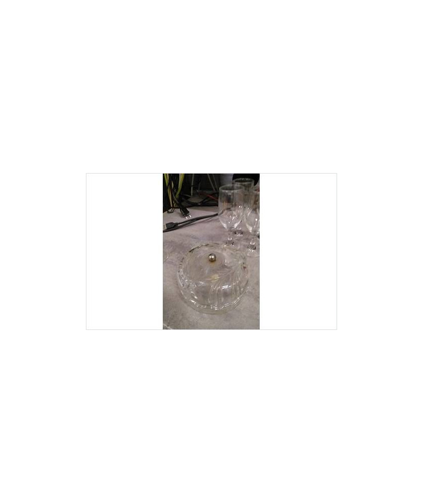 BONBONNIERE VERRE ANCIENNE 
