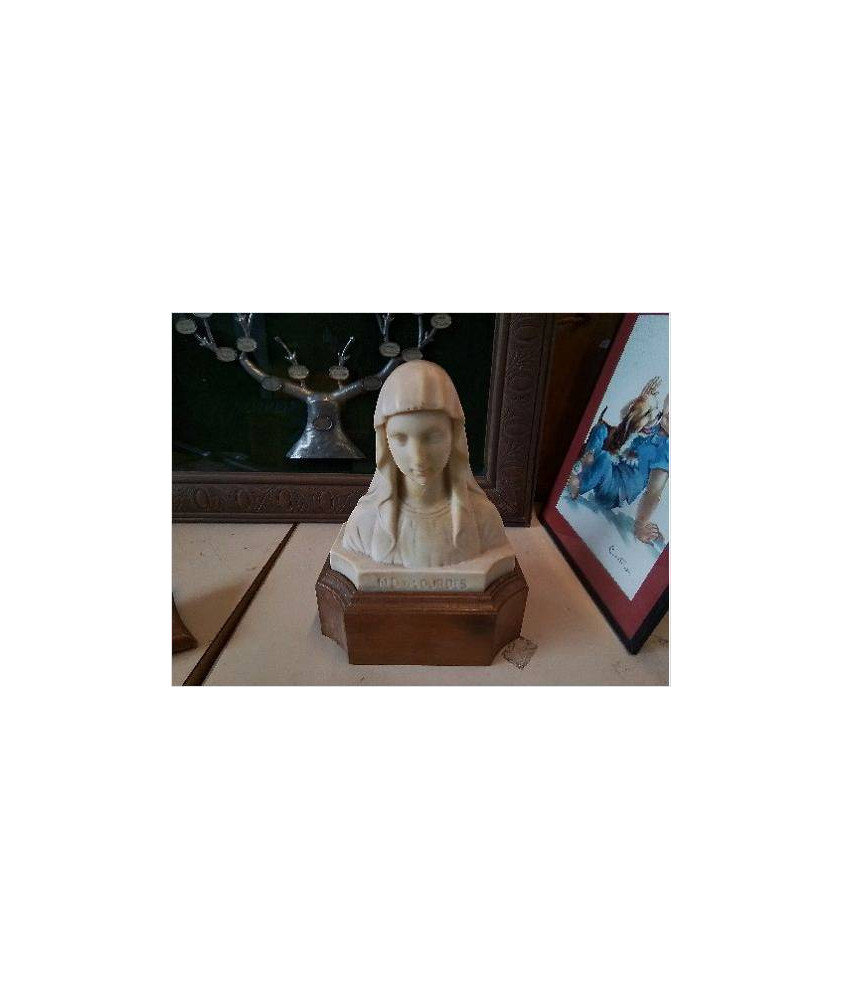 NOTRE DAME DE LOURDES EN CIRE