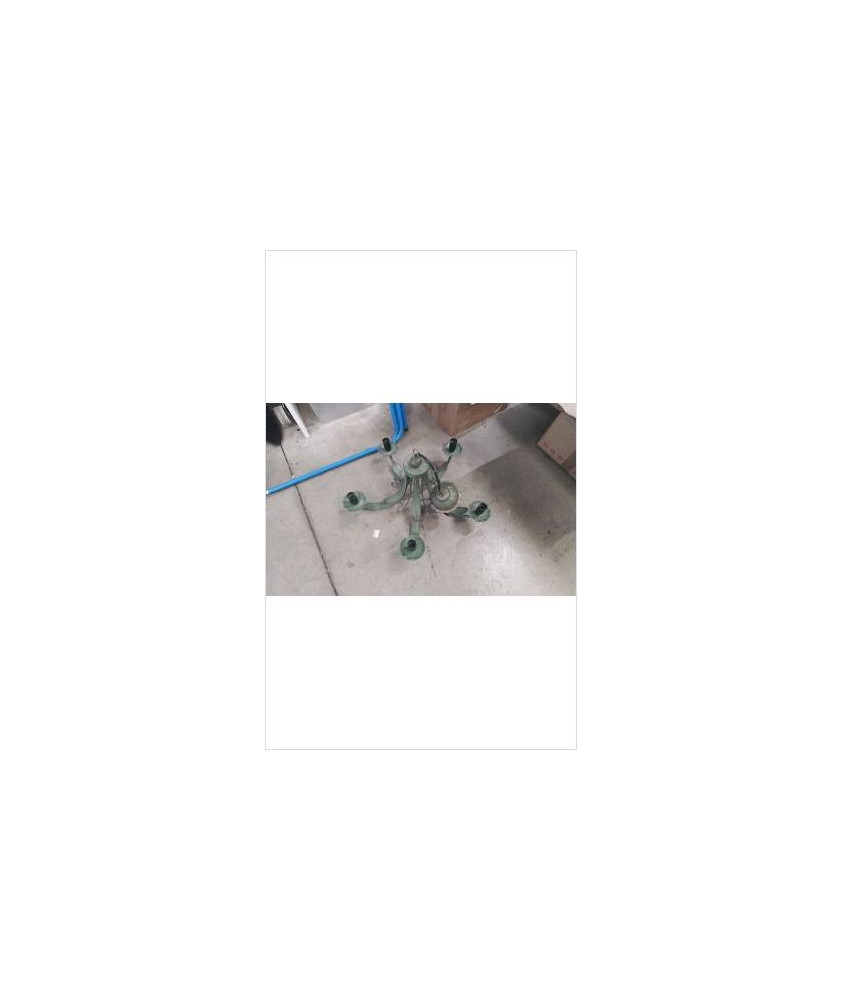 LUSTRE FER VERT 5 BRANCHES