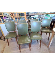 CHAISE CUIR VERT 