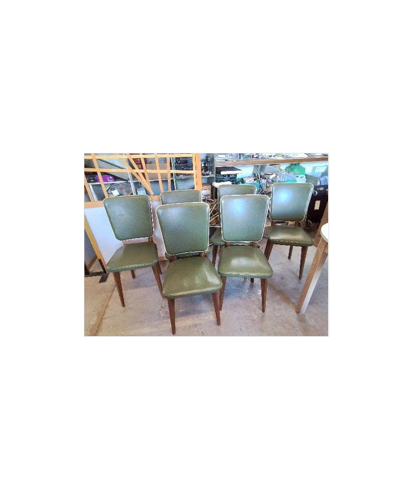 CHAISE CUIR VERT 