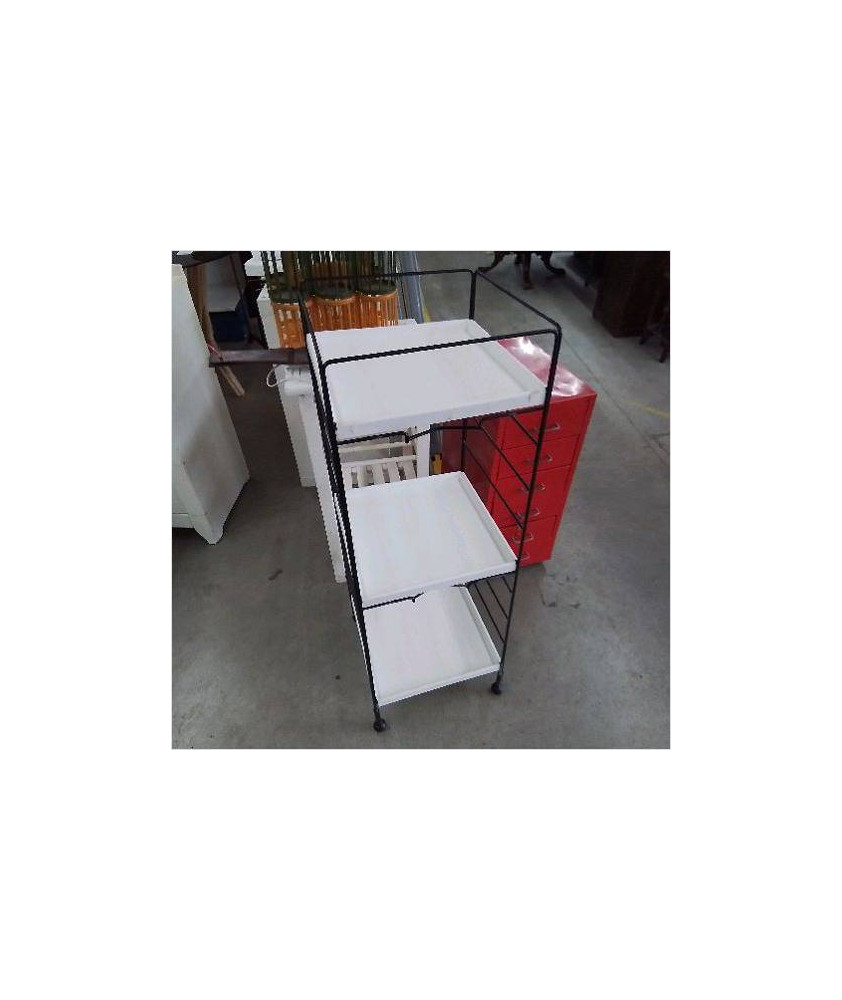 ETAGERE BLANCHE NOIRE