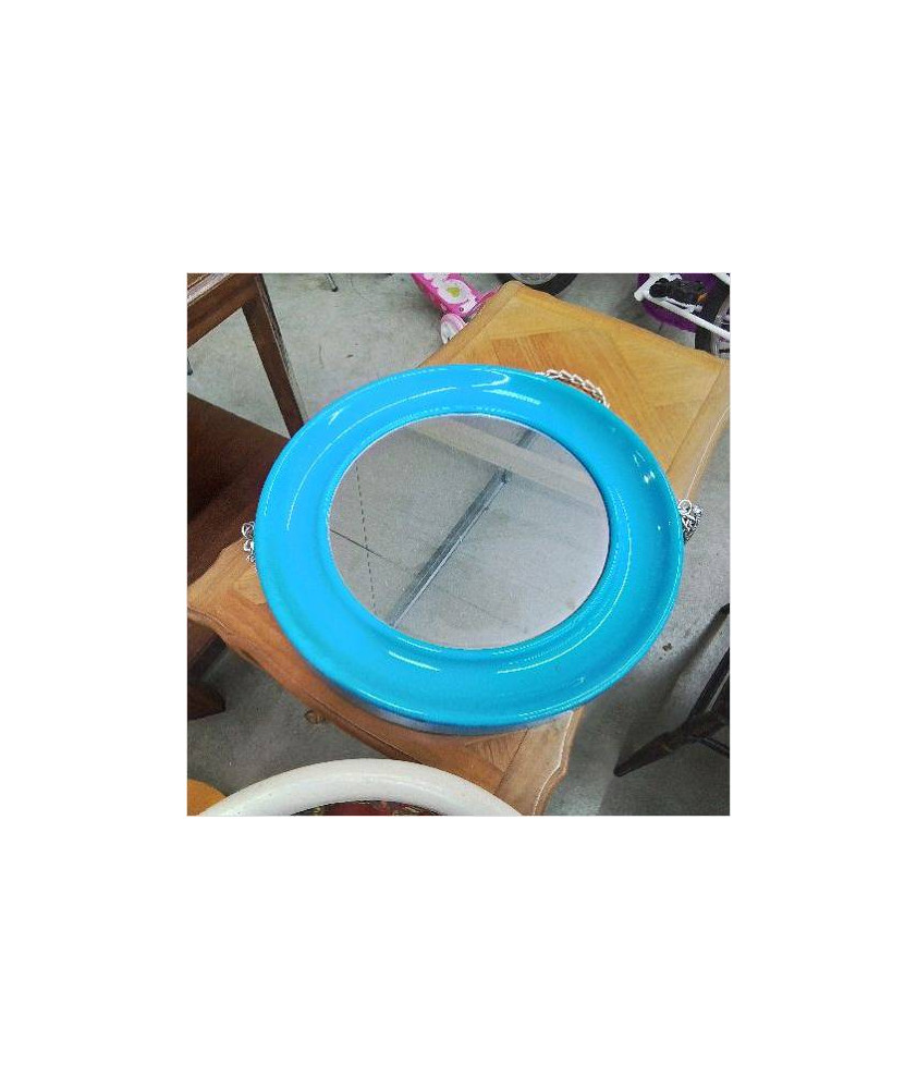 MIROIR BLEU VINTAGE 
