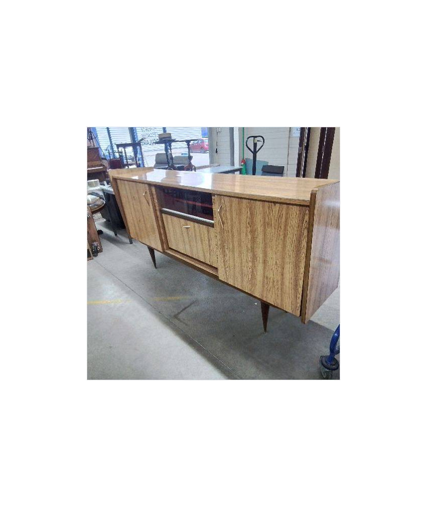 ENFILADE VINTAGE 3 PORTES VITRINE 