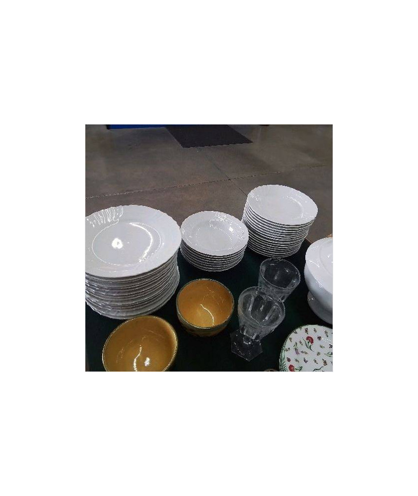 SERVICE RICHARD GINORI PORCELAINE BLANCHE 