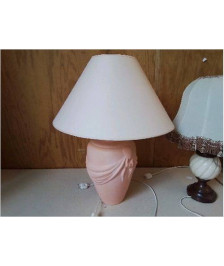 LAMPE ROSE EN TERRE CUITE 