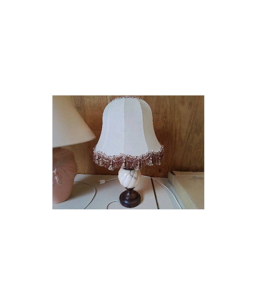 LAMPE DE SALON BOIS ET MARBRE 