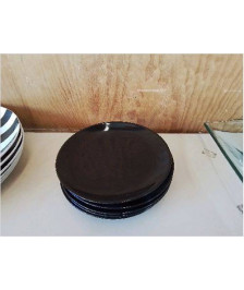 ASSIETTES À DESSERT NOIR 