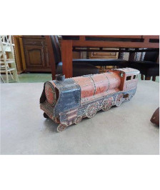 LOCOMOTIVE DE PLANCHER JOUET EN TOLE ANCIEN