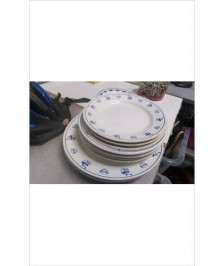 ASSIETTES DECOR BLEU LE LOT 