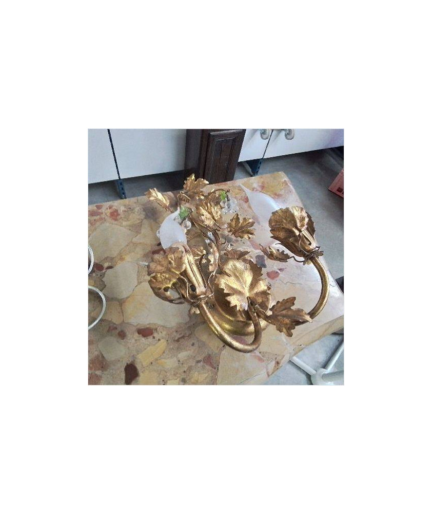 APPLIQUE DOREE PERLES 