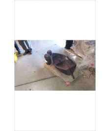 TABLE BASSE DESSUS VERRE - SOCLE RESINE