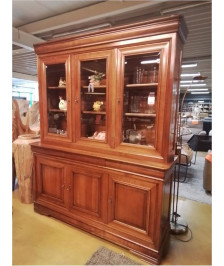 VITRINE 2 CORPS MERISIER 3 PORTES 