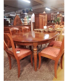 TABLE OVALE 1 ALLONGE MERISIER 