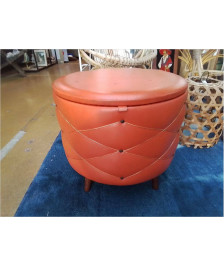 POUF COFFRE VINTAGE PU