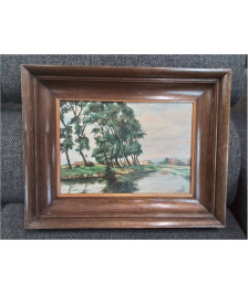 PEINTURE SUR PANNEAU SIGNEE L.COSSE