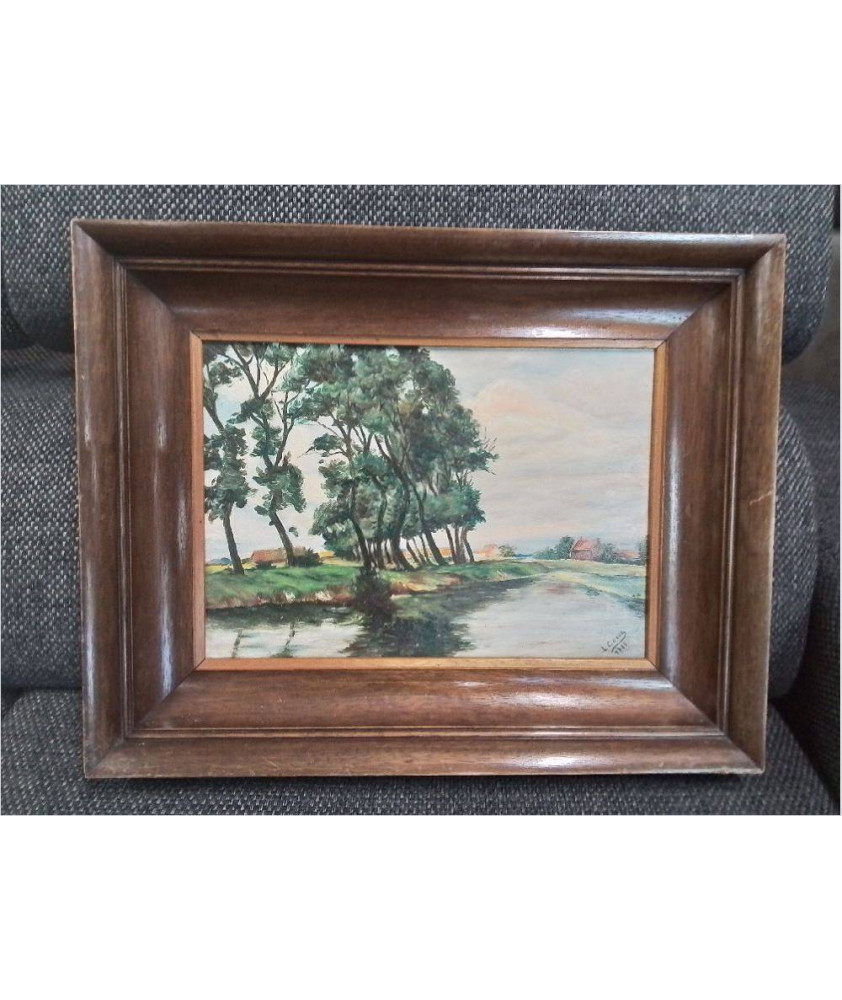 PEINTURE SUR PANNEAU SIGNEE L.COSSE