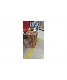 MAXI VASE EN TEACK HT 100 CM