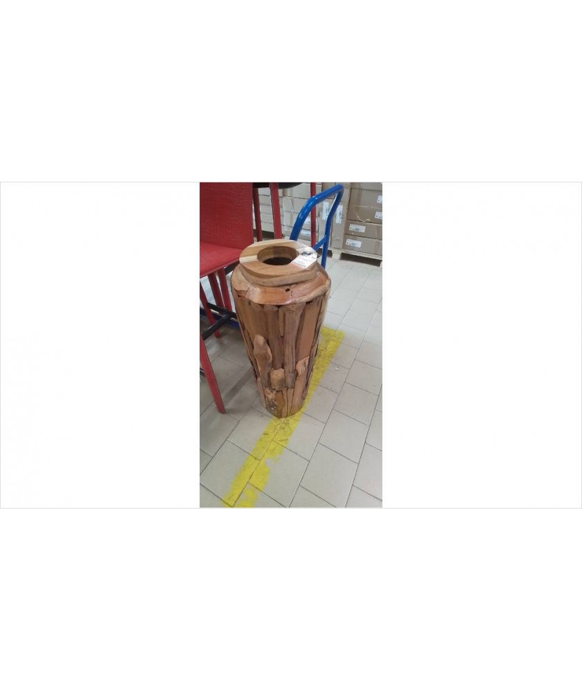 MAXI VASE EN TEACK HT 100 CM