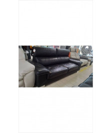 CANAPE  3PL CUIR BLACK