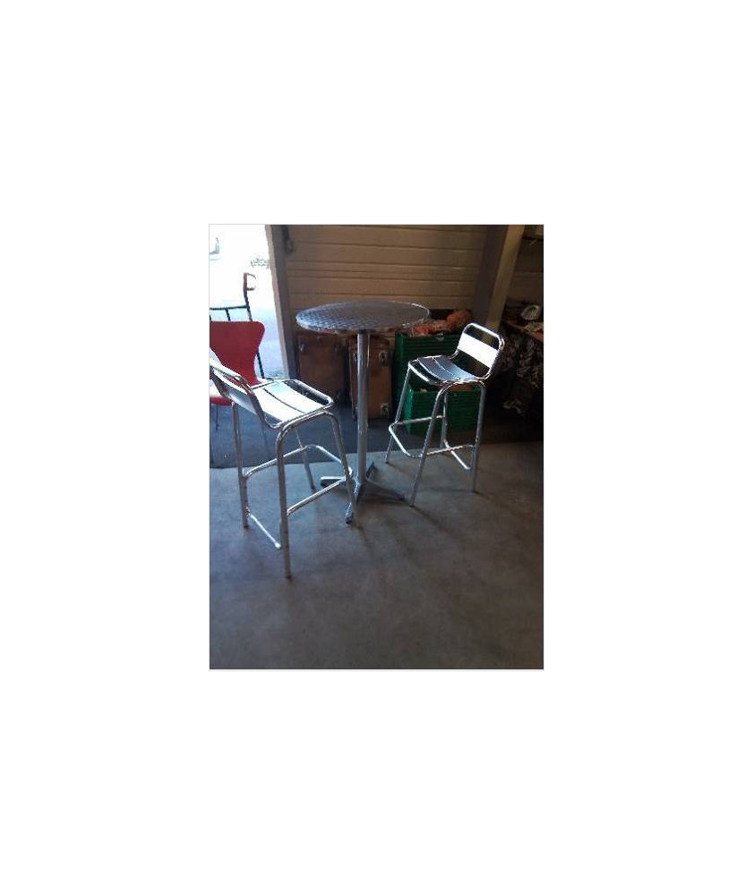 MANGE DEBOUT ET 2 TABOURET ALU 