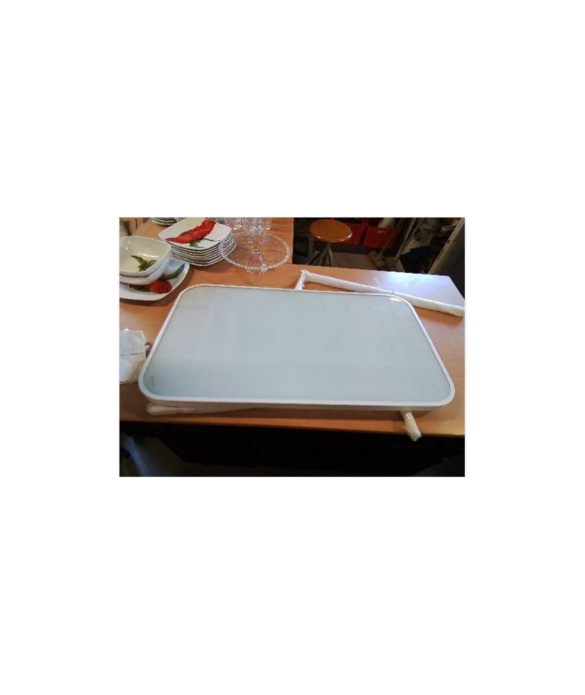 TABLE RABATABLE DE BALCON RECTANGULAIRE MÉTAL PLATEAU VERRE 91X51 TABLE RABATABLE DE BALCON RECTANGULAIRE MÉTAL PLATEAU VERRE 91X51