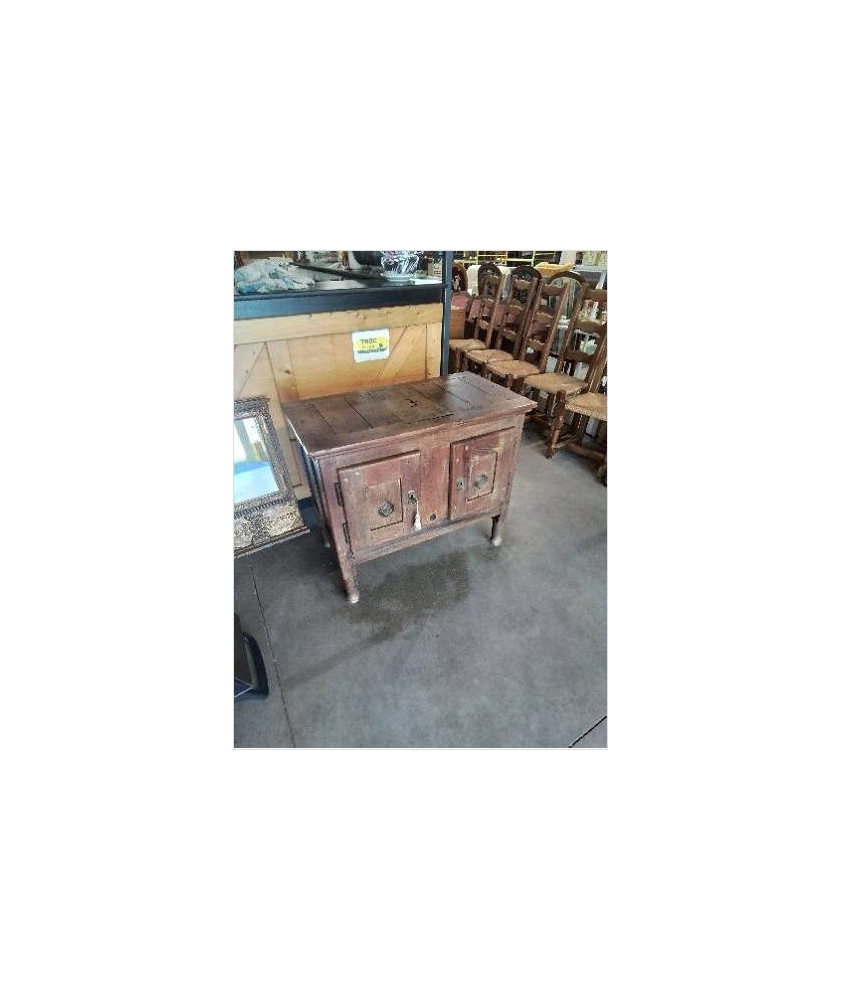 GLACIERE BOIS 2 PORTES  FIN XIXE DÉBUT XXE