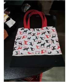 SAC CABA CHIENS NOIR ET ROUGE