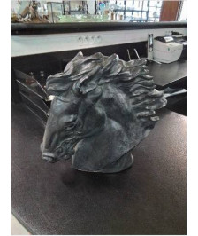 PLATRE BUSTE CHEVAL CRINIÈRE FLAMBOYANTE AUSTIN PRODUCTION JAMES KILLIAN SPRATT (1950) 