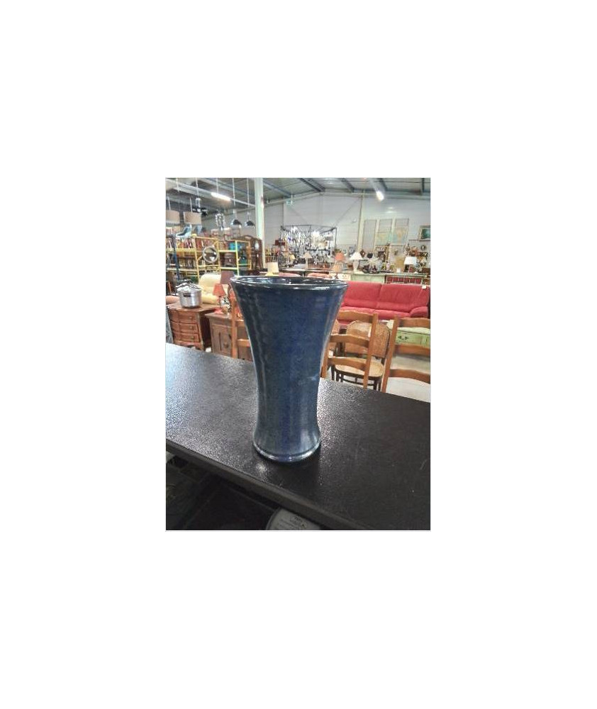 VASE GRÈS VERNISSE BLEU GUIBERT LAMOURA